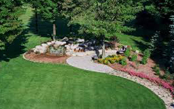 landscaped lawn